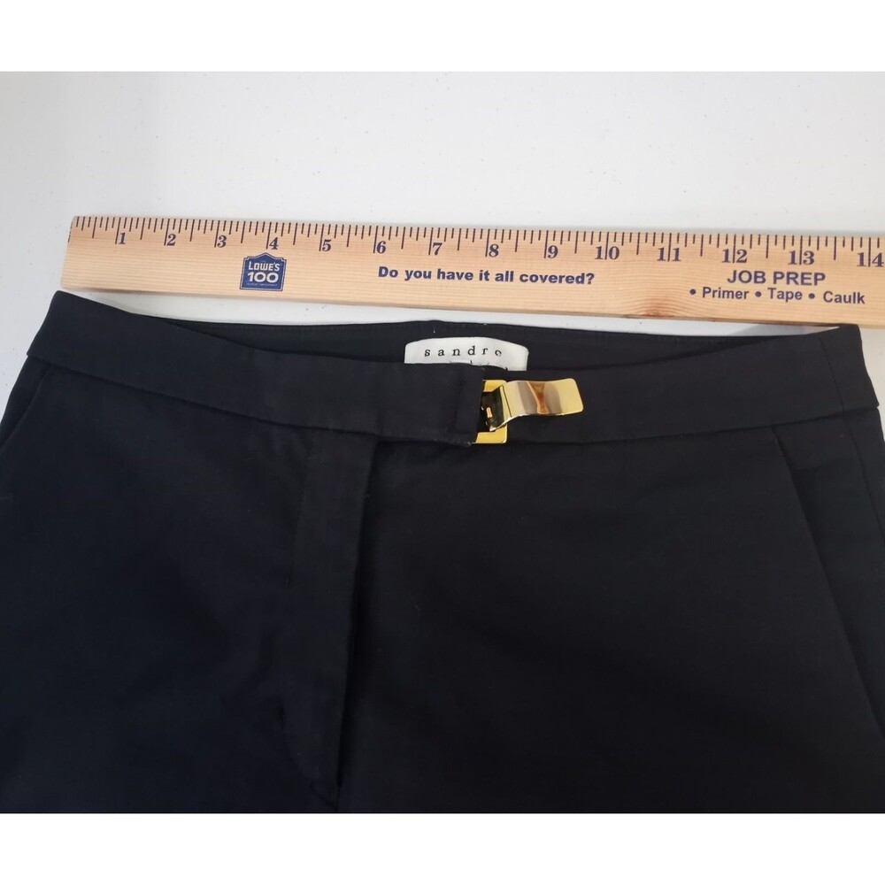 Sandro Paris Women’s Tailored Dress Black  Pants EU 34 US 2 Cotton - Picture 16 of 16
